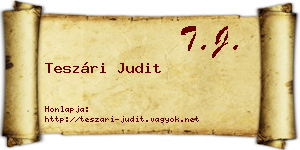 Teszári Judit névjegykártya