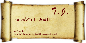 Teszári Judit névjegykártya